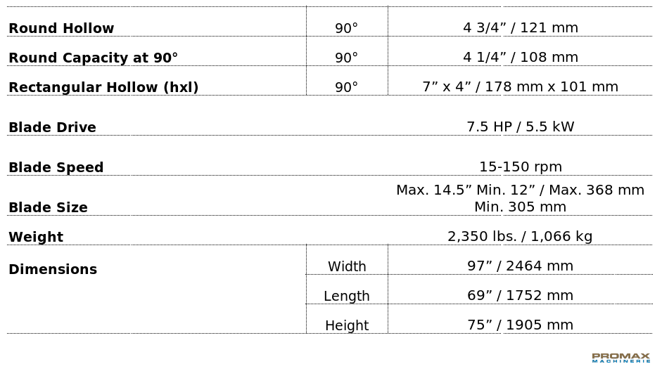 C370-CNC Technical Specification