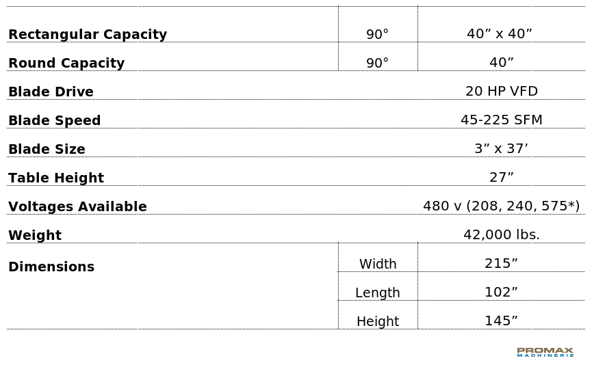 H-40-40 Technical Specification