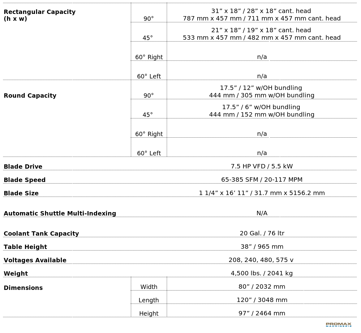 V-18 Technical Specification