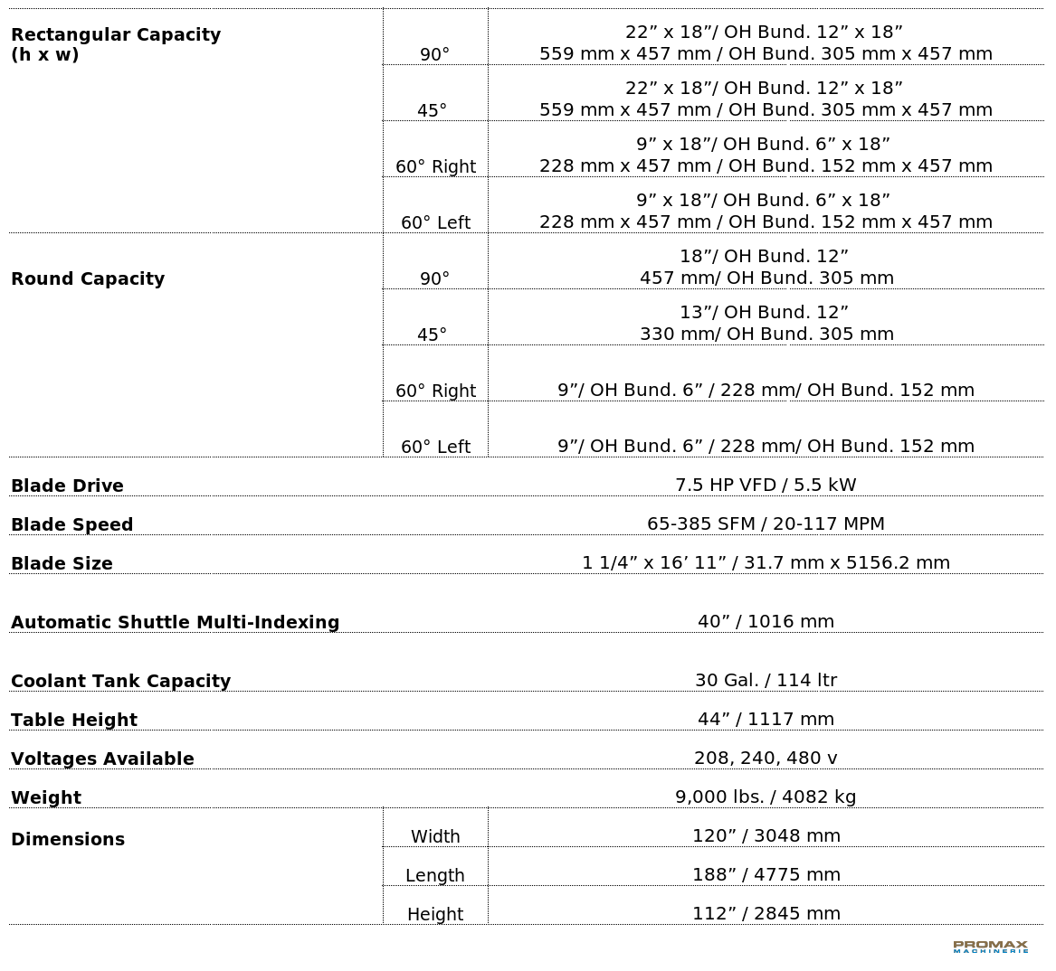 V-18APC-60 Technical Specification